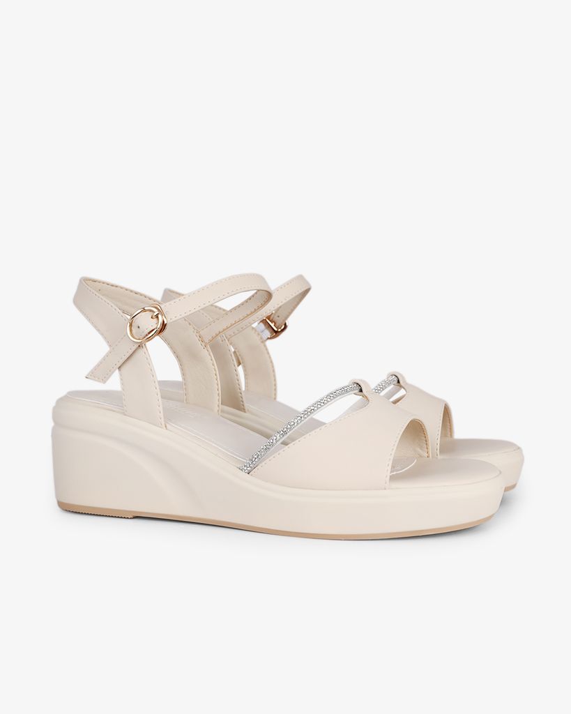 Sandal Đế Xuồng Hạnh Dung Quai Bản Dây Xoàn HD27285BI