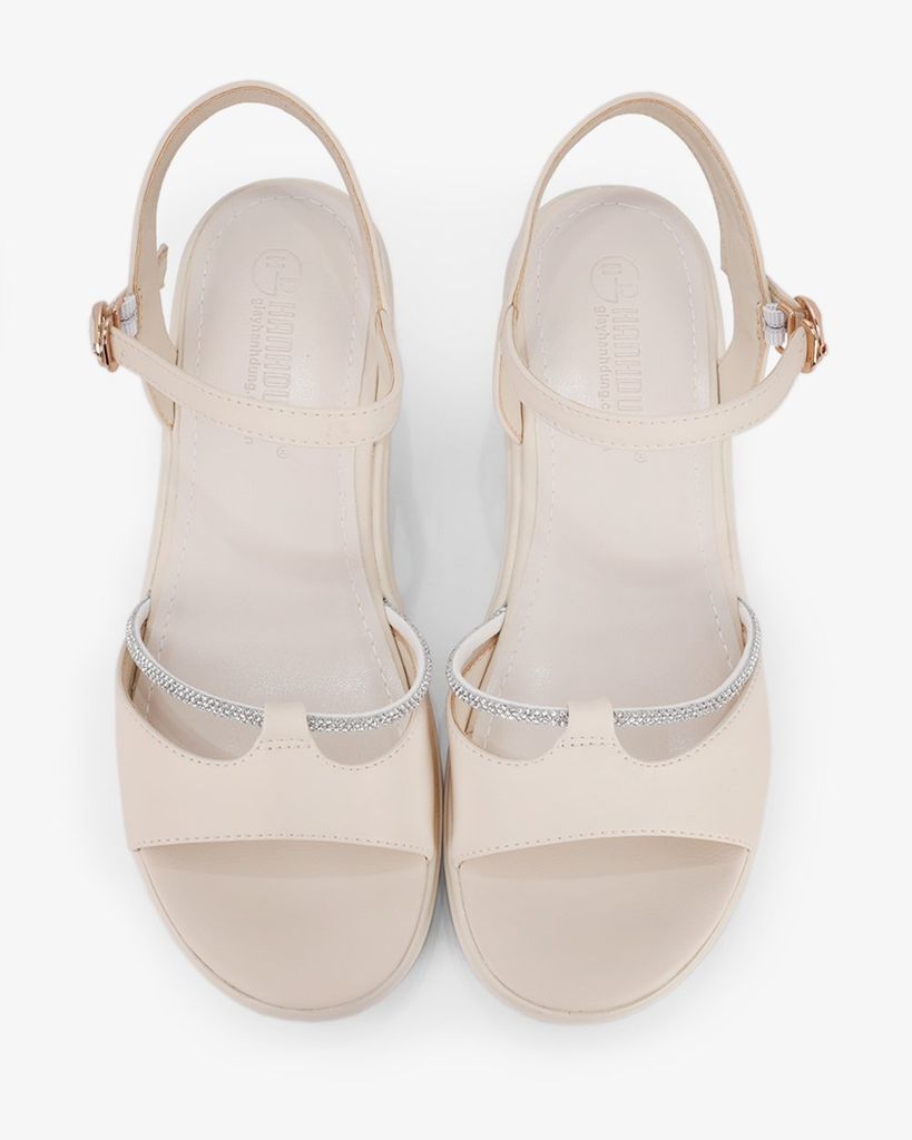 Sandal Đế Xuồng Hạnh Dung Quai Bản Dây Xoàn HD27285BI