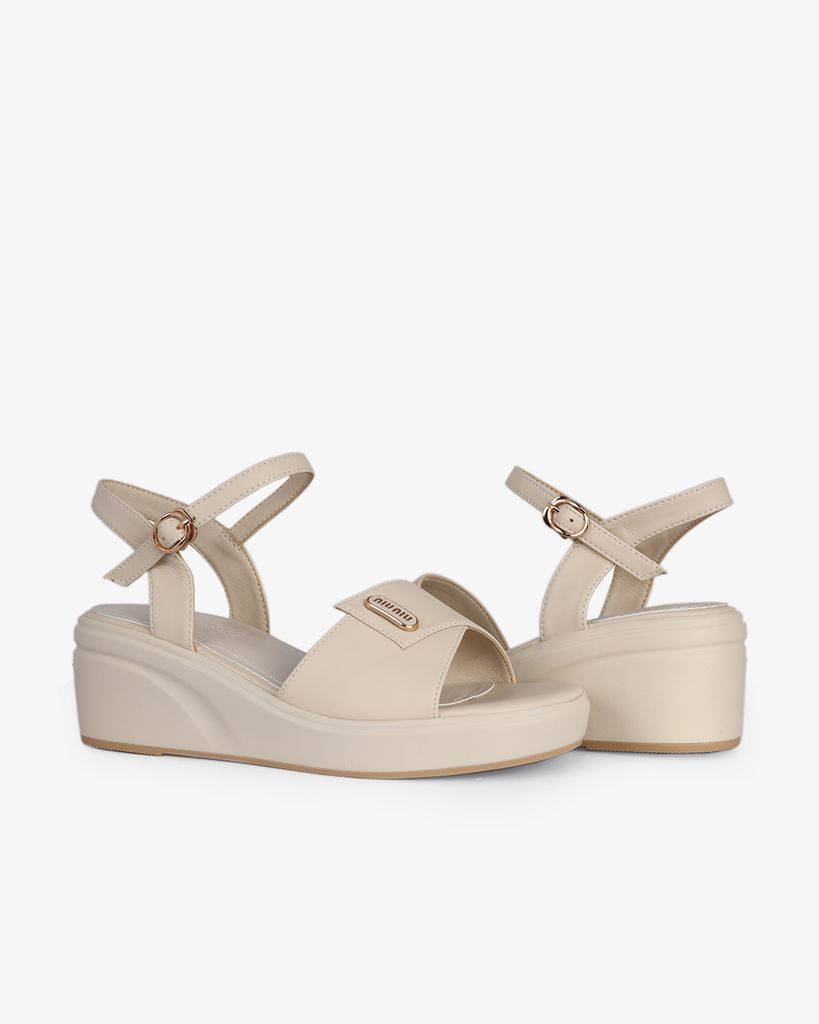 Sandal Đế Xuồng Hạnh Dung Bản Đắp Khóa HD27287BI