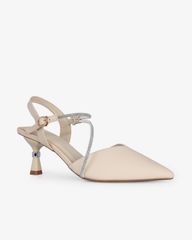 Sandal Cao Gót Hạnh Dung Bít Mũi Dây Xoàn HD27289BI