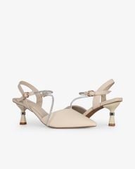 Sandal Cao Gót Hạnh Dung Bít Mũi Dây Xoàn HD27289BI