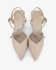 Sandal Cao Gót Hạnh Dung Bít Mũi Dây Xoàn HD27289BI