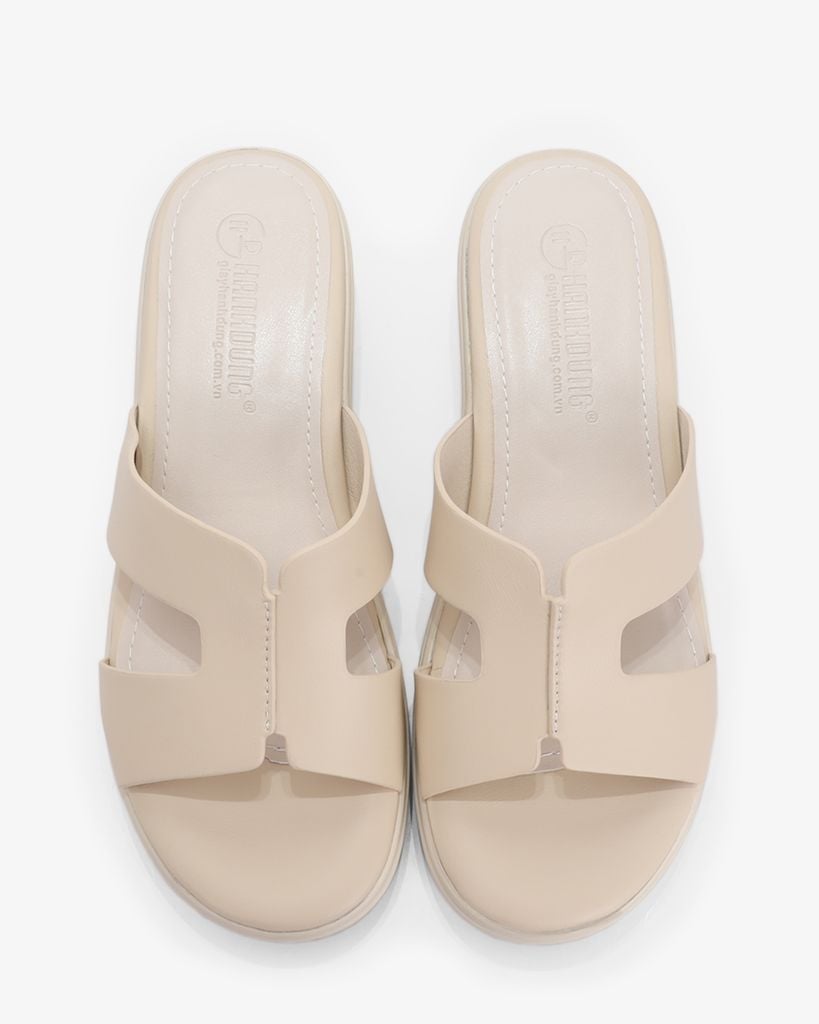 Dép Đế Xuồng Hạnh Dung Quai Chữ H Nối Chỉ HD27296BI