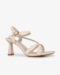Sandal Cao Gót Hạnh Dung Quai Mảnh Đính Xoàn HD27303BI