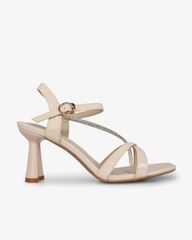 Sandal Cao Gót Hạnh Dung Quai Mảnh Đính Xoàn HD27303BI