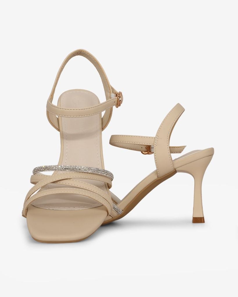 Sandal Cao Gót Hạnh Dung Nhiều Dây Chéo HD27304BI
