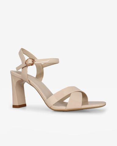 Sandal Cao Gót Hạnh Dung Quai Đan Chéo HD27306BI