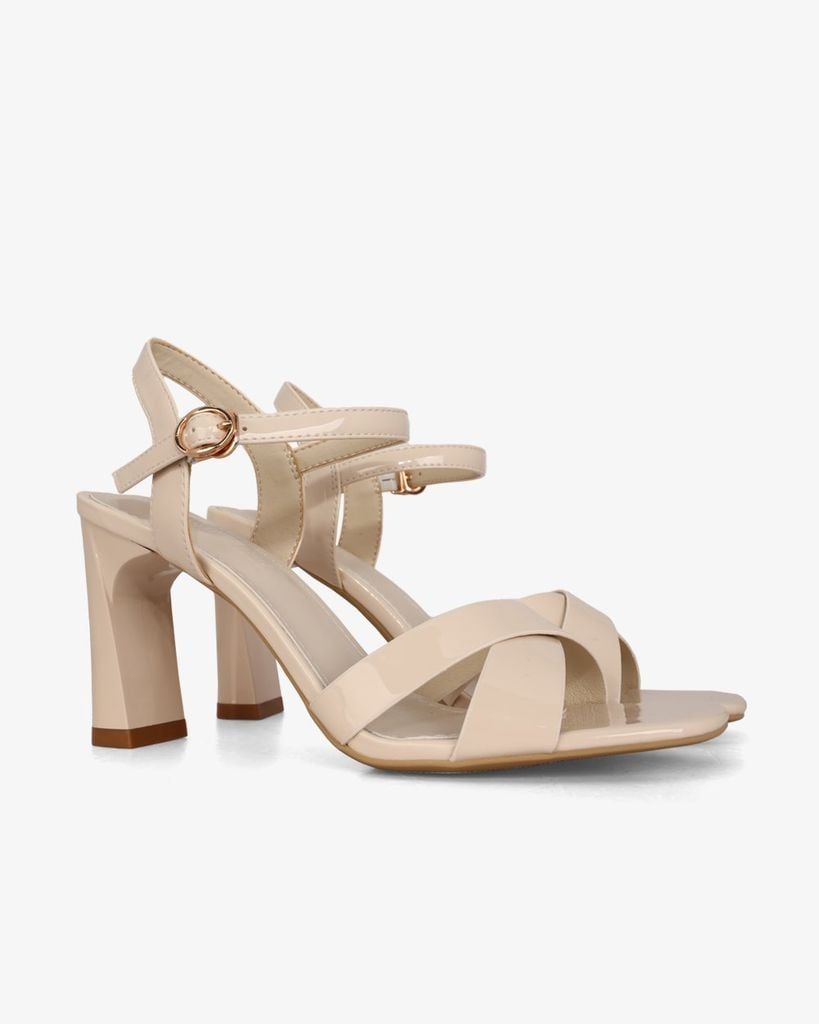 Sandal Cao Gót Hạnh Dung Quai Đan Chéo HD27306BI