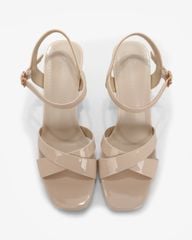 Sandal Cao Gót Hạnh Dung Quai Đan Chéo HD27306BI