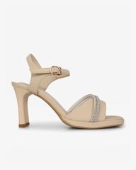 Sandal Cao Gót Hạnh Dung Bản Ngang Dây Xoàn HD27308BI