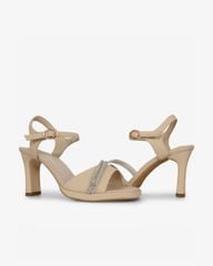Sandal Cao Gót Hạnh Dung Bản Ngang Dây Xoàn HD27308BI
