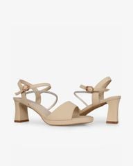 Sandal Cao Gót Hạnh Dung Quai Ngang Dây Xoàn Mảnh HD27309BI