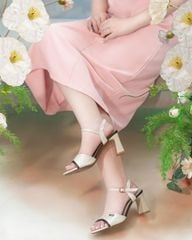 Sandal Cao Gót Hạnh Dung Bản Viền HD27318BI