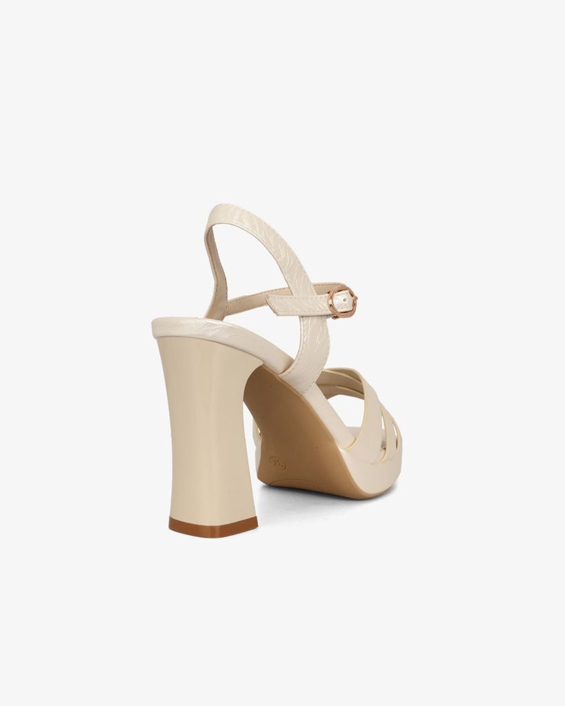 Sandal Cao Gót Hạnh Dung Quai Bản Chéo HD27319BI