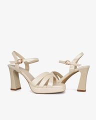 Sandal Cao Gót Hạnh Dung Quai Bản Chéo HD27319BI