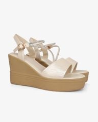Sandal Đế Xuồng Hạnh Dung Bản Ngang Dây Xoàn Xéo HD27320BI