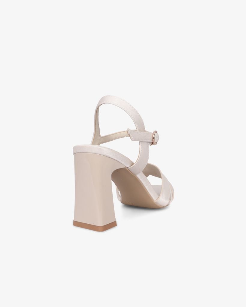 Sandal Cao Gót Hạnh Dung Bản Khoét Khóa Chữ HD27321BI