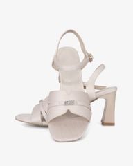 Sandal Cao Gót Hạnh Dung Bản Khoét Khóa Chữ HD27321BI