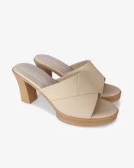 Dép Cao Gót Hạnh Dung Quai Chéo Ngang HD27325BI