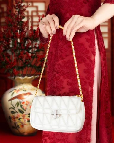 Túi Đeo Vai Hạnh Dung Chần Bông Tinh Tế Khóa Tròn HD2825BC