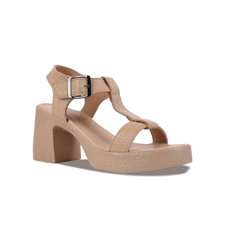 Sandal Cao Gót Hạnh Dung Quai T-Strap Chỉ Nổi HD29143AY