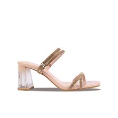 Sandal Cao Gót Hạnh Dung Gót Mica Quai Kim Tuyến HD29145AY