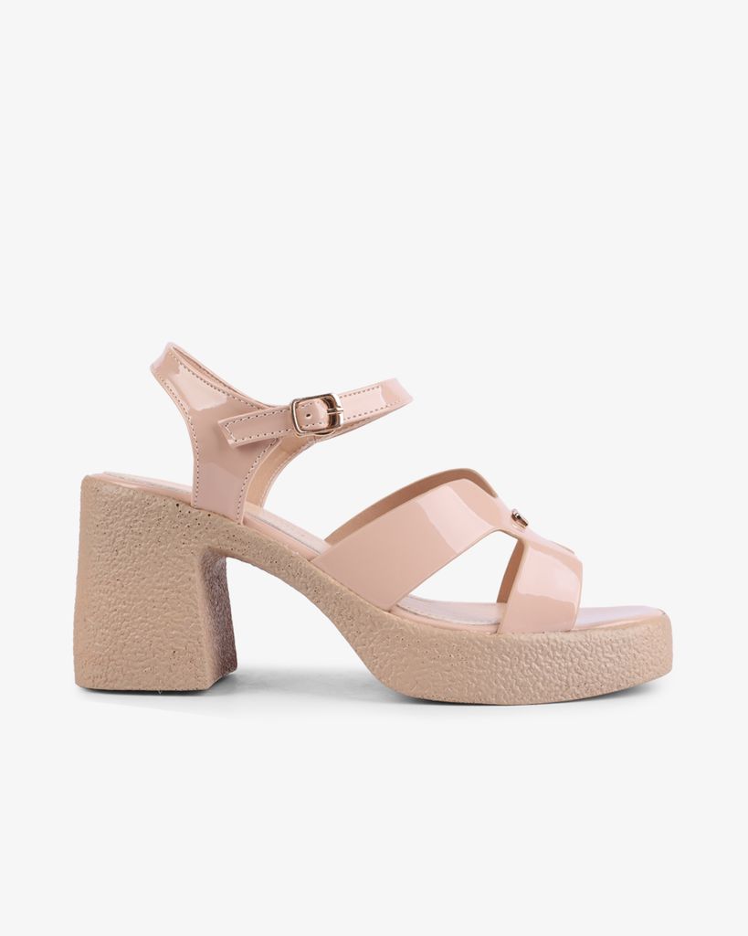 Sandal Cao Gót Hạnh Dung Quai Bóng Chữ H HD29155AY