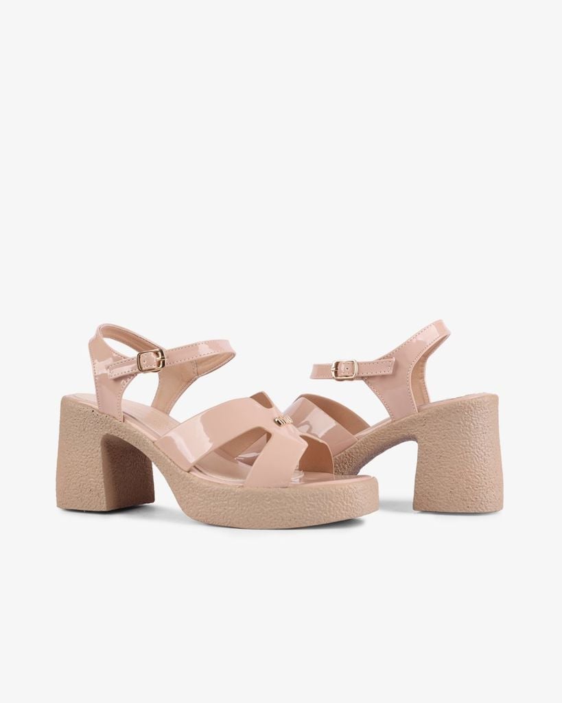 Sandal Cao Gót Hạnh Dung Quai Bóng Chữ H HD29155AY
