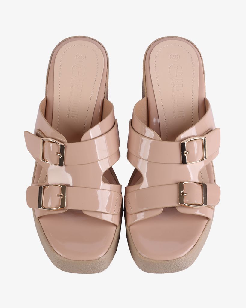 Dép Cao Gót Hạnh Dung Quai Bóng Khóa Nịt HD29157AY