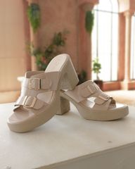 Dép Cao Gót Hạnh Dung Quai Bóng Khóa Nịt HD29157AY