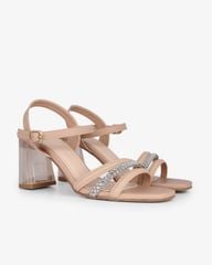 Sandal Cao Gót Hạnh Dung Quai Phối Xoàn Gót Mica HD29159AY