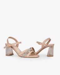 Sandal Cao Gót Hạnh Dung Quai Phối Xoàn Gót Mica HD29159AY
