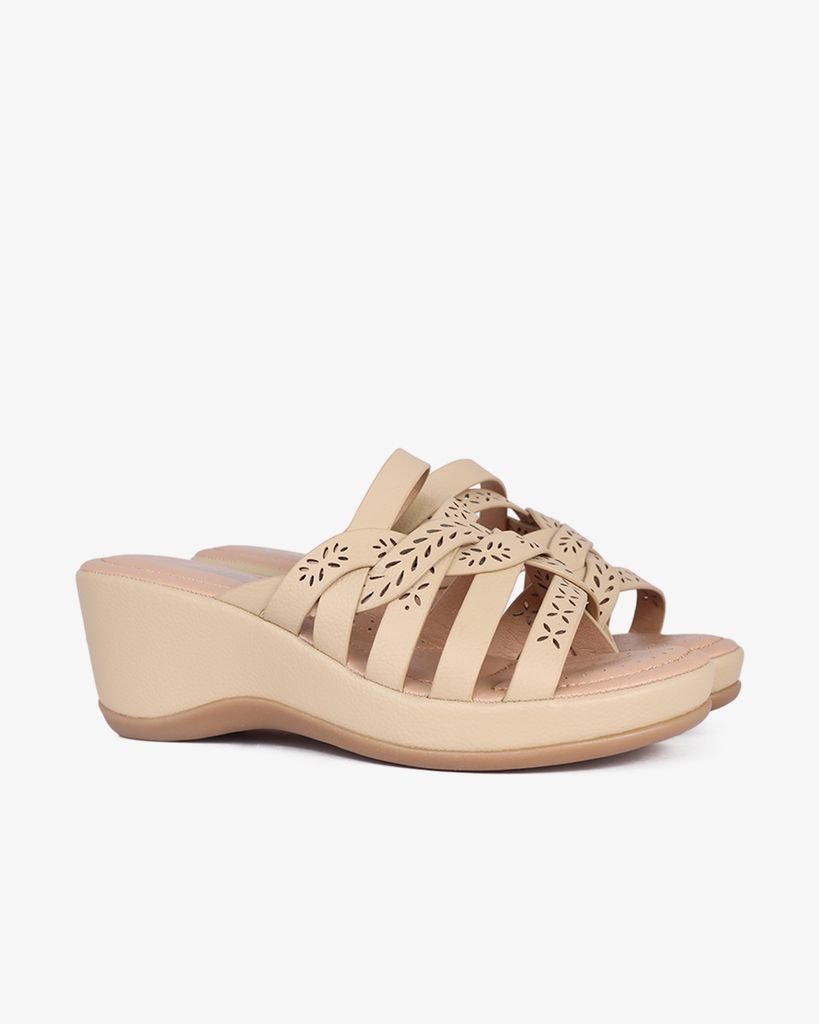 Dép Đế Xuồng Hạnh Dung Dây Đan Họa Tiết HD29166AY