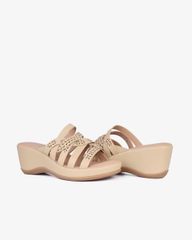 Dép Đế Xuồng Hạnh Dung Dây Đan Họa Tiết HD29166AY