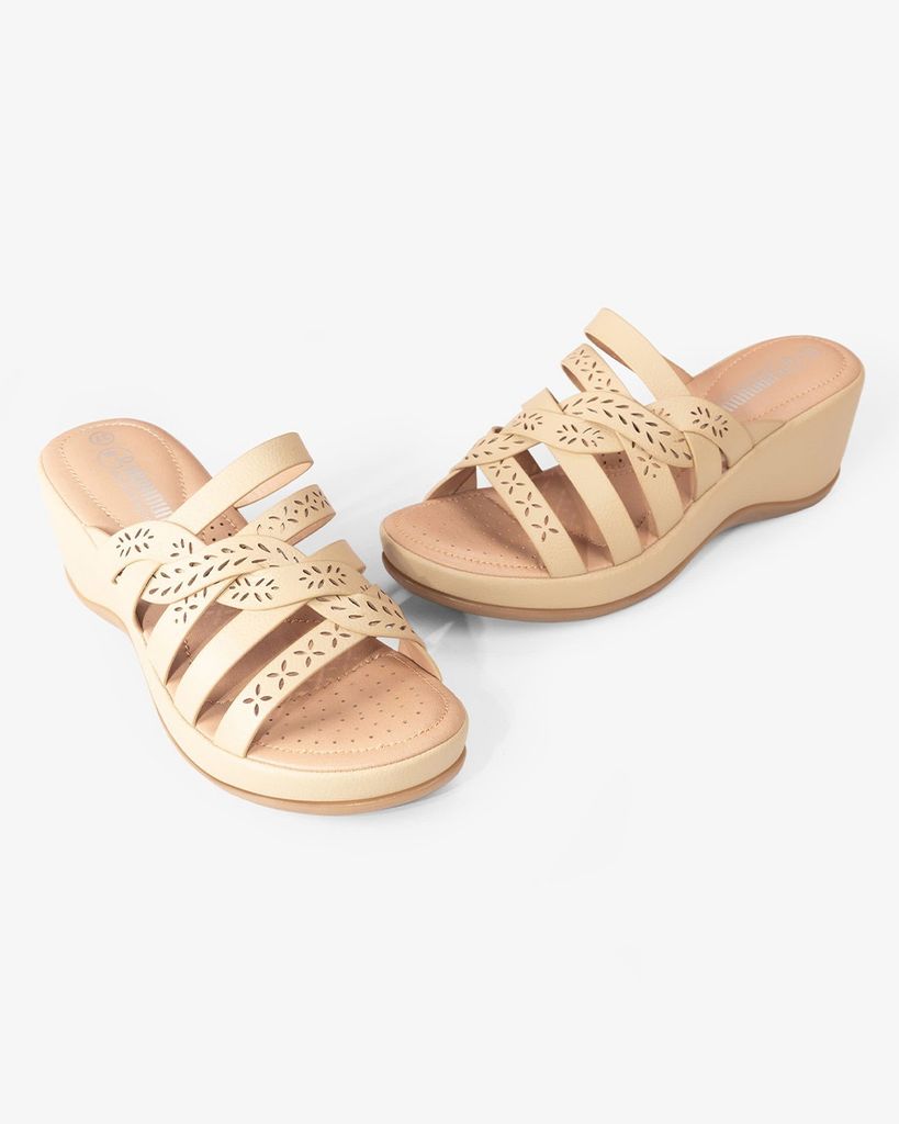 Dép Đế Xuồng Hạnh Dung Dây Đan Họa Tiết HD29166AY