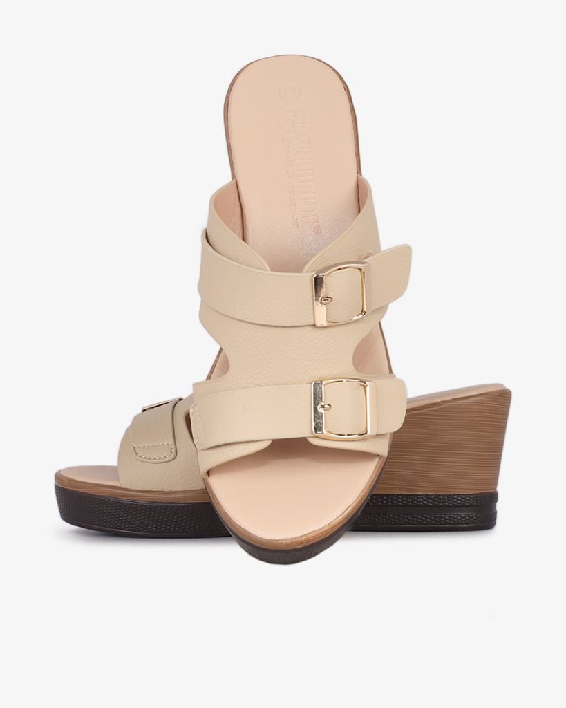 Dép Đế Xuồng Hạnh Dung Quai Bản Khóa Nịt HD29169AY