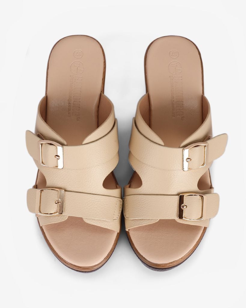 Dép Đế Xuồng Hạnh Dung Quai Bản Khóa Nịt HD29169AY