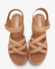 Sandal Đế Xuồng Hạnh Dung Quai Chéo Nhau Hậu Dán HD29175AY