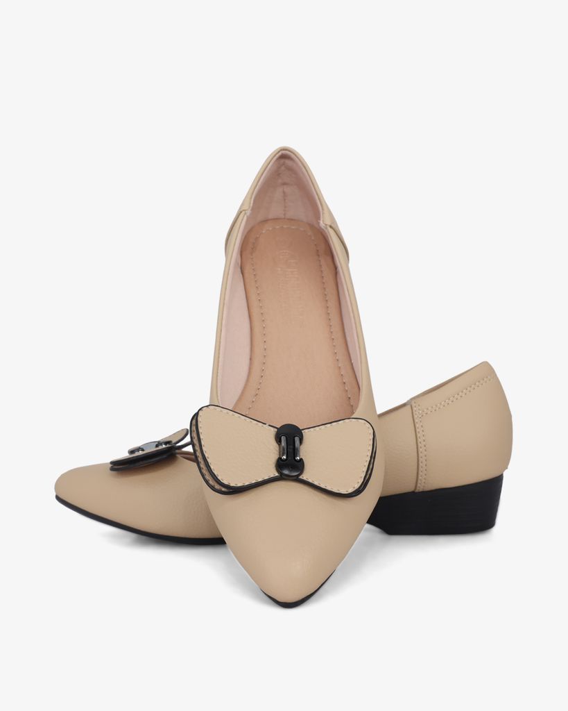 Giày Cao Gót Hạnh Dung Mũi Nhọn Nơ Bướm HD29183AY