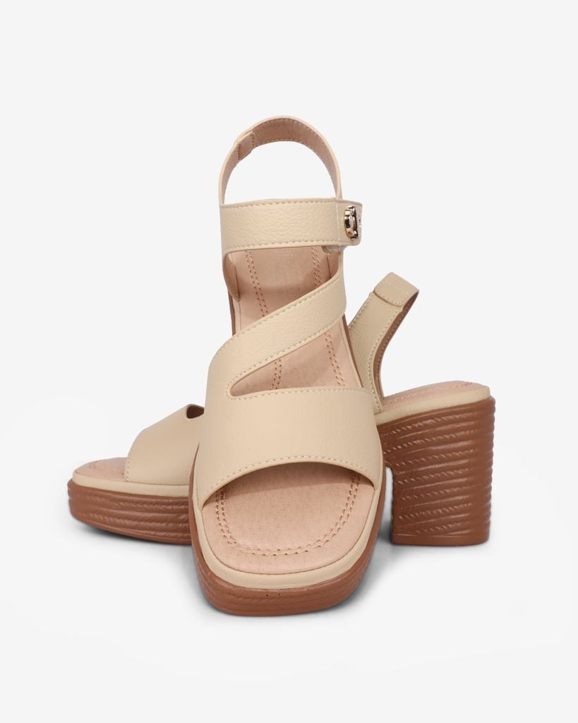 Sandal Cao Gót Hạnh Dung Quai Ngang Bản Chéo HD29187AY