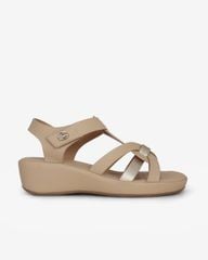 Sandal Đế Xuồng Hạnh Dung Quai Đan Phối Màu Ánh Kim Sang Trọng HD29190AY