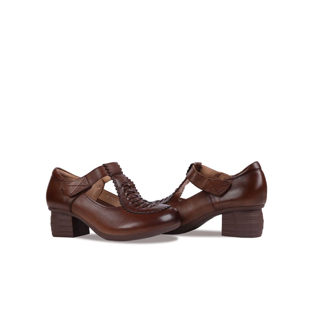 Giày Cao Gót Albee Đế Vuông Hậu Dán HD0231TQ