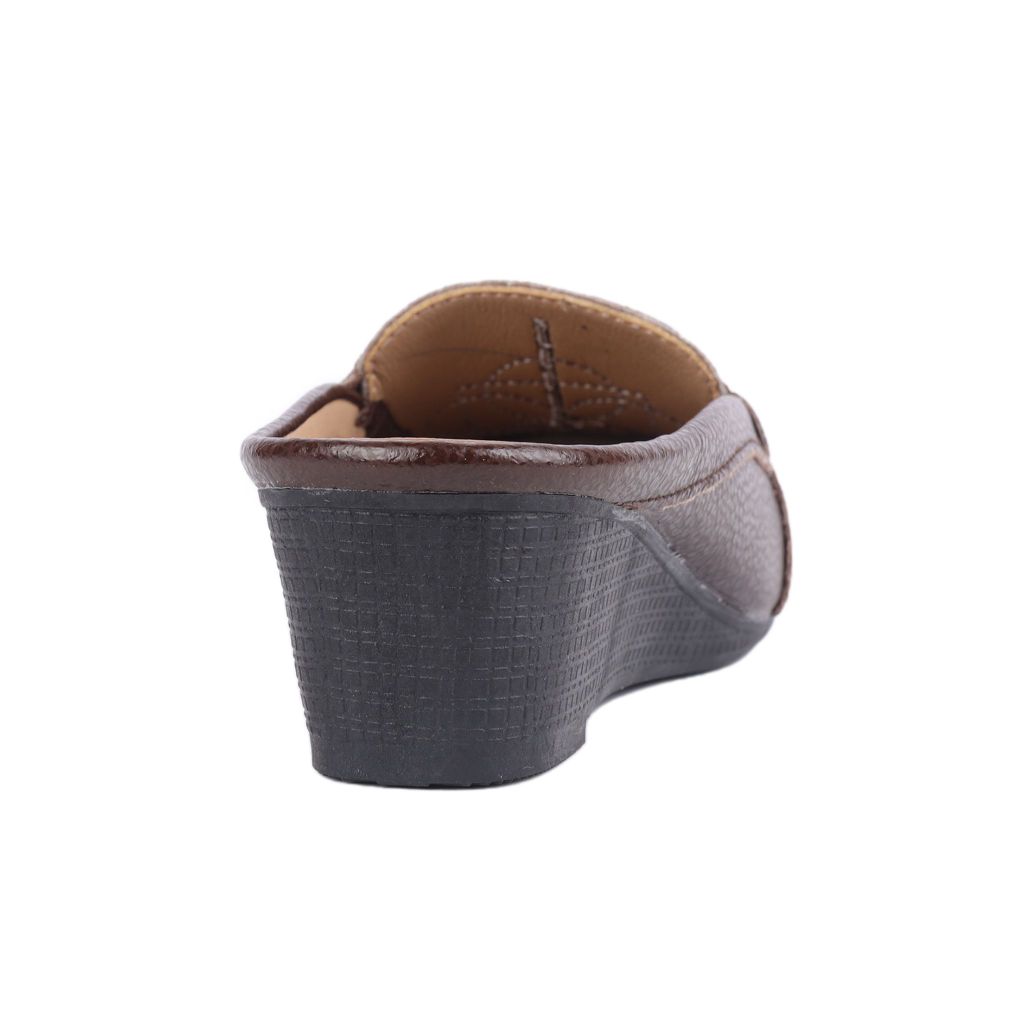 Dép Bít Mũi Hạnh Dung Da Mềm May Viền Chỉ HD04901AD