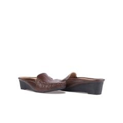 Dép Bít Mũi Hạnh Dung Da Mềm May Viền Chỉ HD04901AD