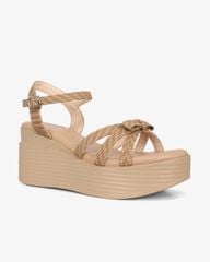 Sandal Đế Xuồng Hạnh Dung Quai Nơ Họa Tiết Vân HD1166AV