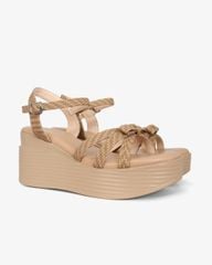 Sandal Đế Xuồng Hạnh Dung Quai Nơ Họa Tiết Vân HD1166AV