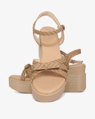 Sandal Đế Xuồng Hạnh Dung Quai Nơ Họa Tiết Vân HD1166AV