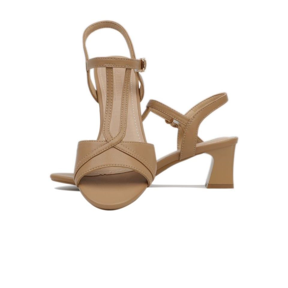 Sandal Cao Gót Hạnh Dung Bản Ngang Nối Dây HD27146BI