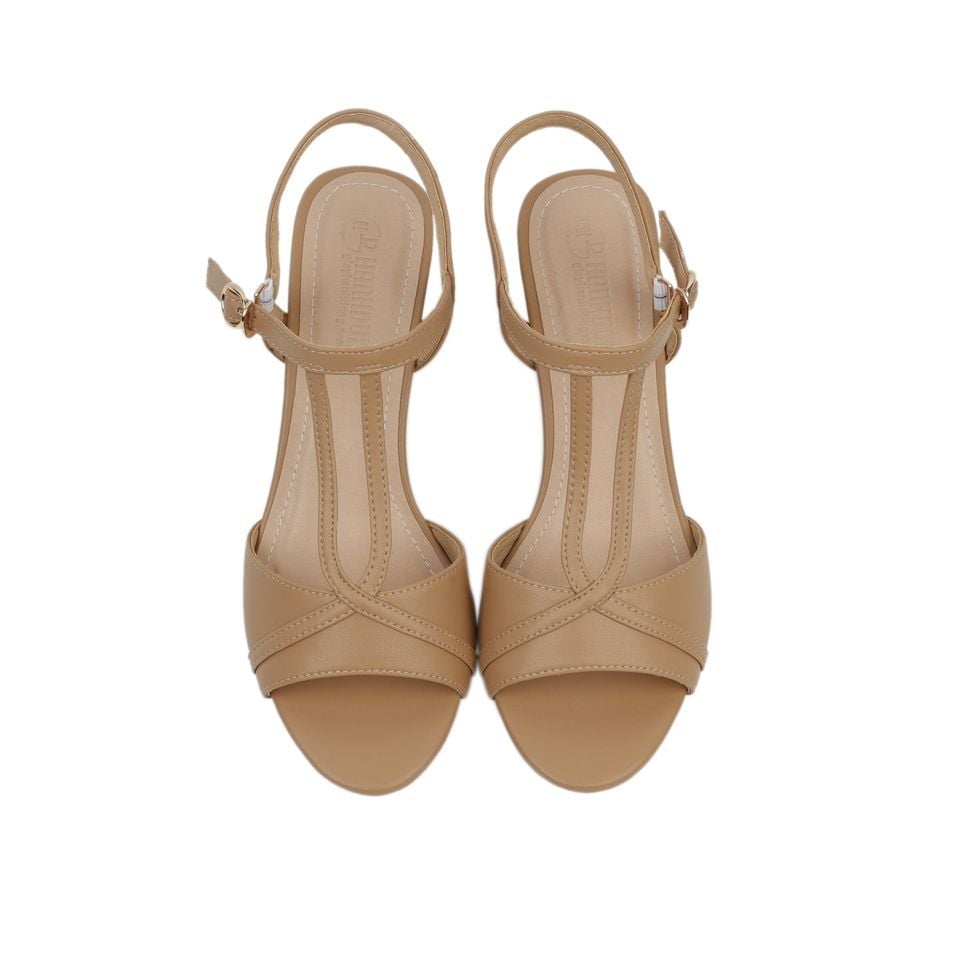 Sandal Cao Gót Hạnh Dung Bản Ngang Nối Dây HD27146BI