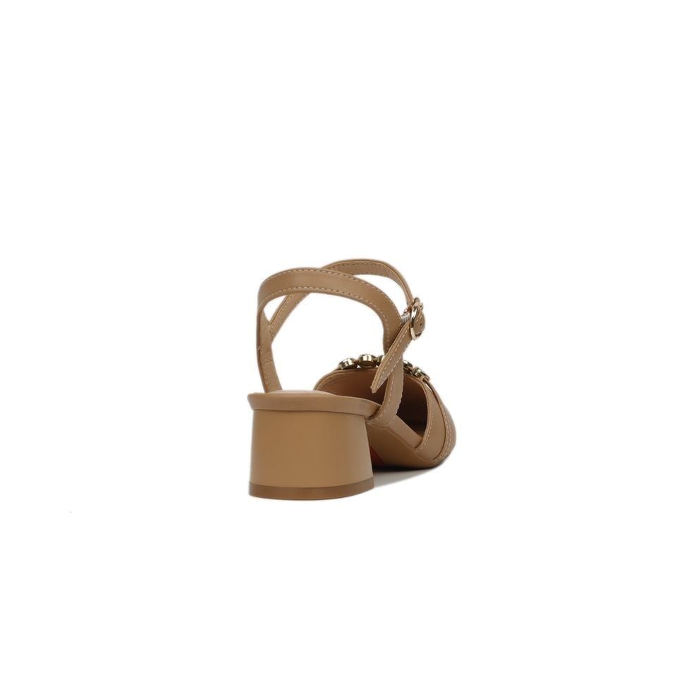 Sandal Cao Gót Hạnh Dung Bít Mũi Đính Đá HD27149BI
